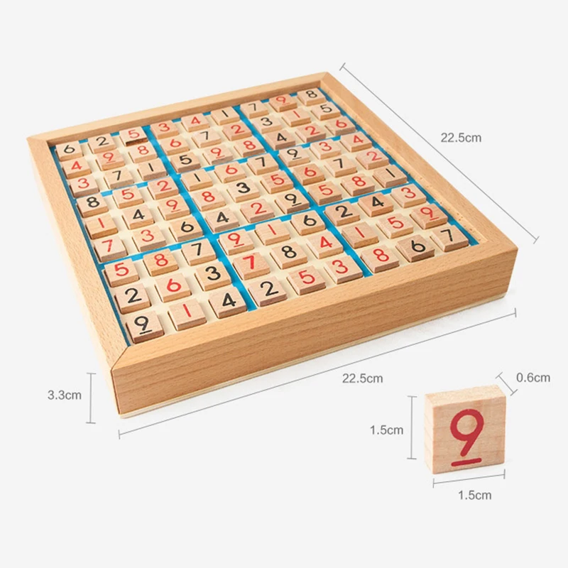 Gioco giocattolo Sudoku a quattro sei nove griglie in legno, Puzzle di scacchi, pensiero logico per adulti, sfida di intelligenza Desktop