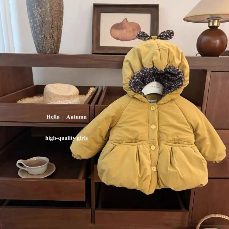 2026 Cute Stylish Small Onion Original Baby Girl Super Cute Pointy Hat Cotton Coat Stylish Jacket