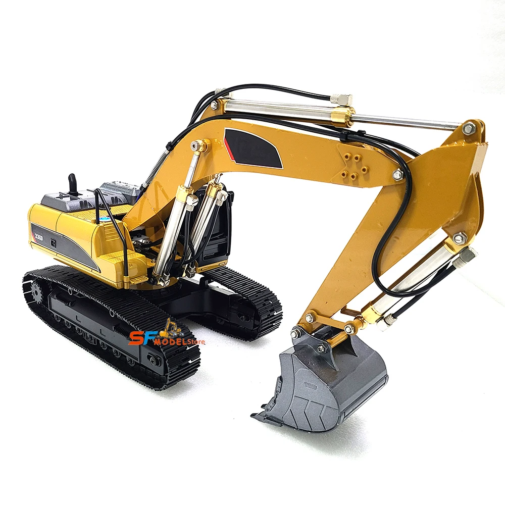 HUINA 580 excavadora hidráulica RC 1/18 336D RC excavadora hidráulica modelo de Metal maquinaria de ingeniería Control remoto modelo de coche de juguete