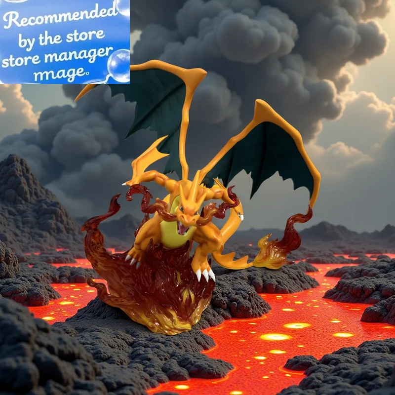 

Статуя аниме-дракона Pokemon Y Spray Fire Dragon Gk Модель ручной работы Аниме Кукла Украшение Zhenxin Town Коллекционная фигурка