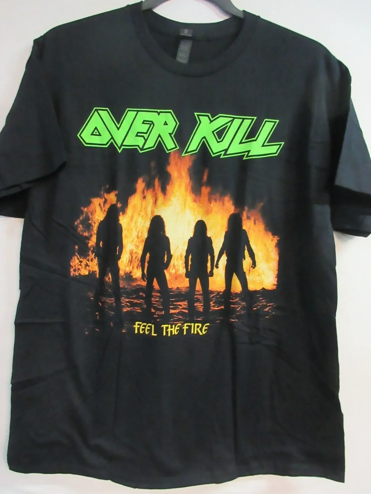 OVERKILL OFFICIAL MERCH FEEL THE FIRE BAND CONCERT MUSIC TSHIRT EXTRA LARGE