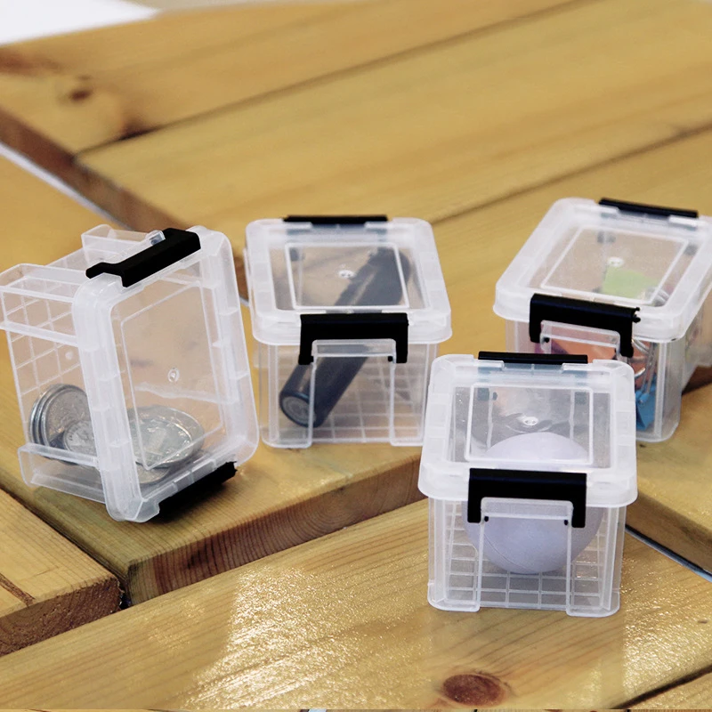 

Household Goods Transparent Plastic Storage Box Mini Storage Box Portable Mini Durable Moisture-proof Organizing Box Christmas