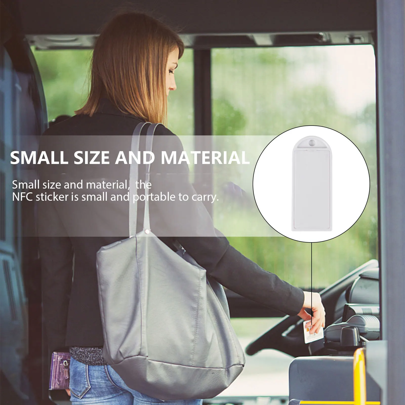 5Pcs NFC Tag Cards Blank White NFC Chip Sticker Read Write Lock Small Portable for Mobile Phone Attendance Product Certification