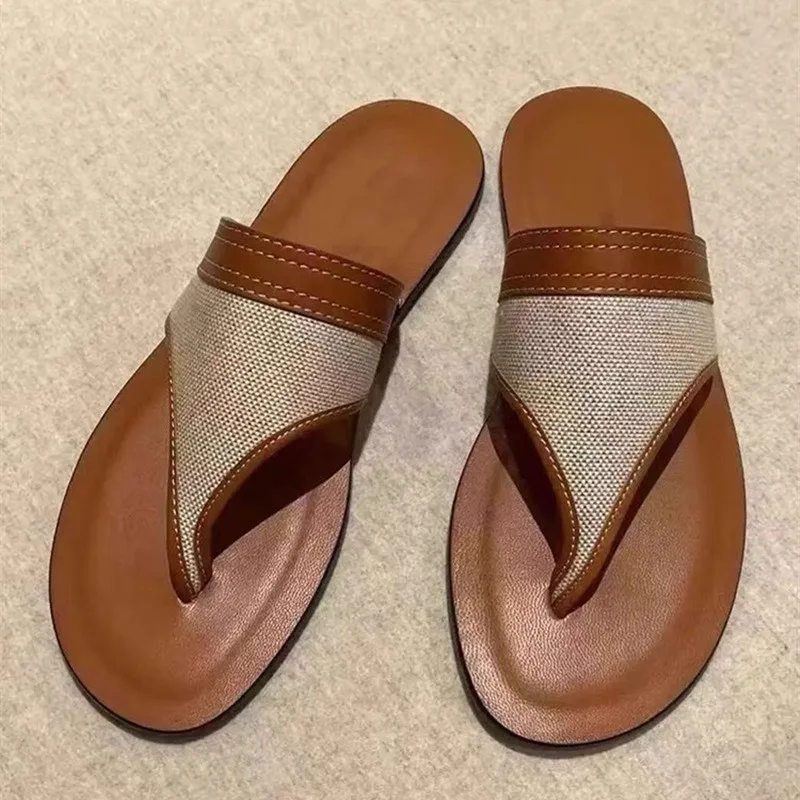 Sheepskin edition ~ Lazy casual flat flip-flops flip-flops Women's new everything retro holiday beach sandals