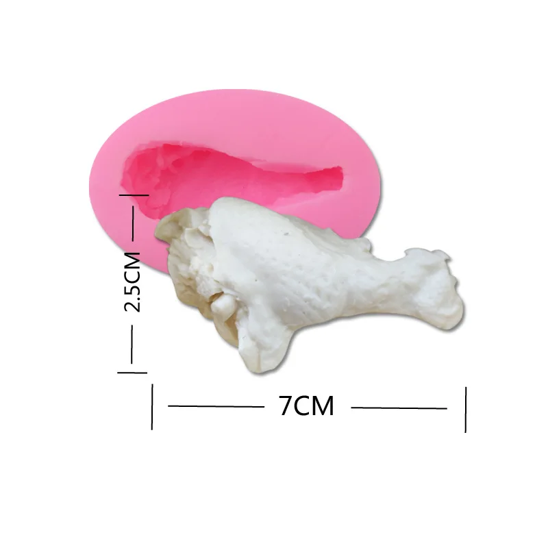 3D Chicken Leg Shape Silicone Mold Pastry Biscuits Mould Fondant Cake Mold Cookies Molds Candy Chocolate Decor Baking Moulds