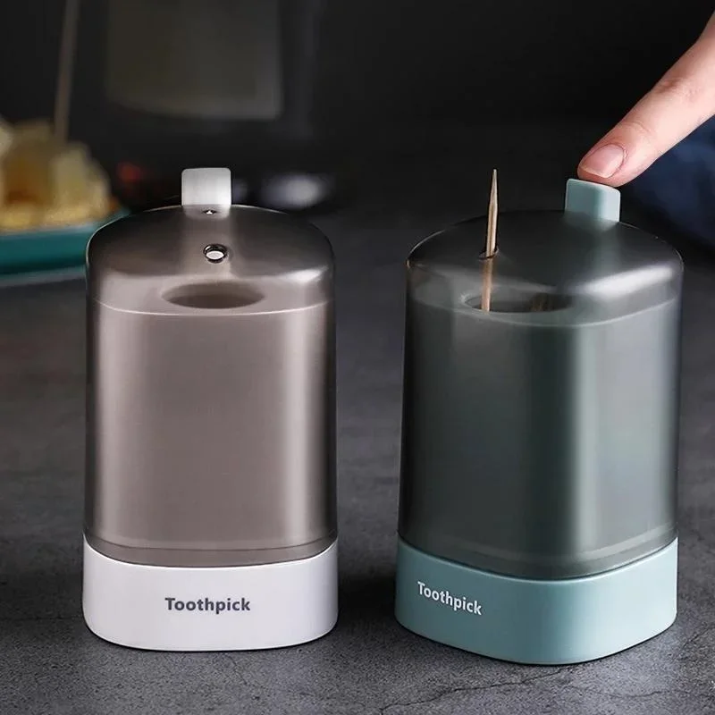 Press Type Toothpick Holder Automatic Pop-up Toothpick Box Hotel Restaurant Kitchen Desktop Organizer Cleaning Dental Tools