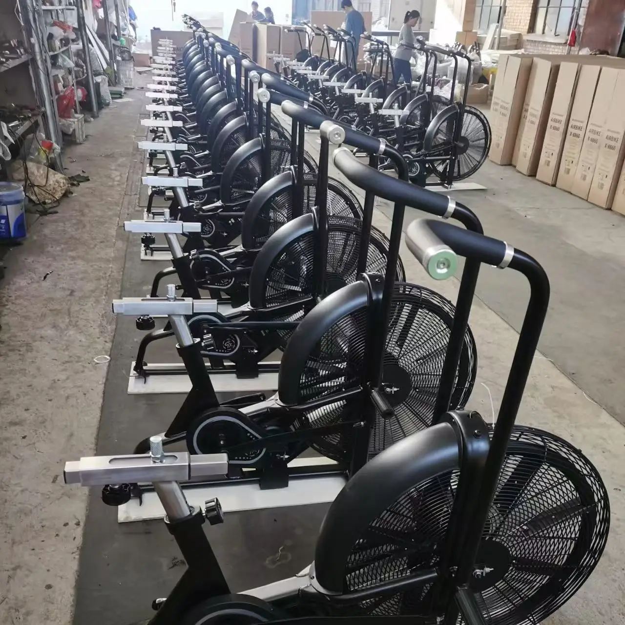 

Commercial Fan Exercise Home Gym Smart Trainer Exercise Indoor and Home Metal Rotary Bike