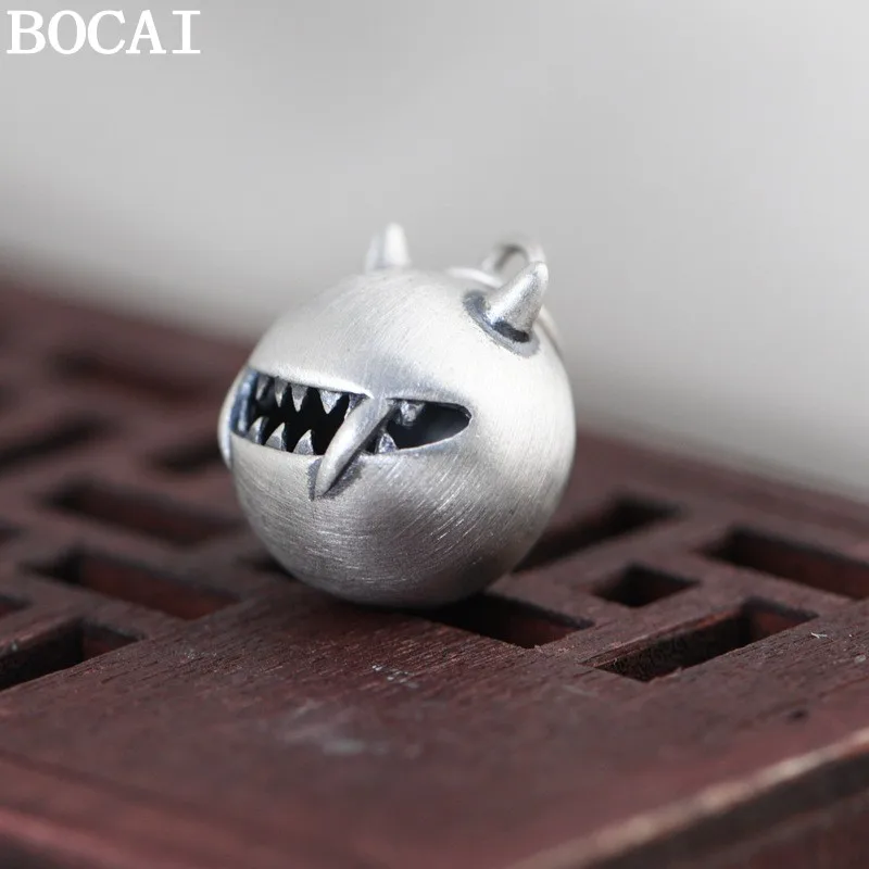BOCAI New S925 Sterling Silver Jewelry Vintage Personality Little Devil Pendant Women's Selected Gift