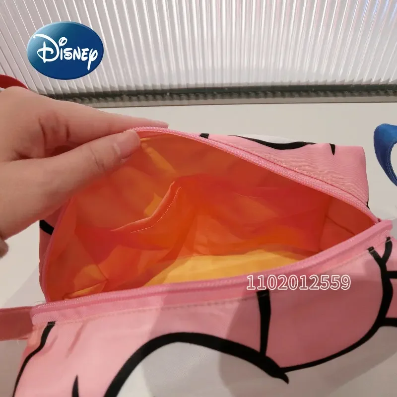 Disney Donald Duck New Women's Cosmetic Bag Luxury Brand Portable Cosmetic Bag Waterproof Large Capacity Cartoon Fashion Red Bag