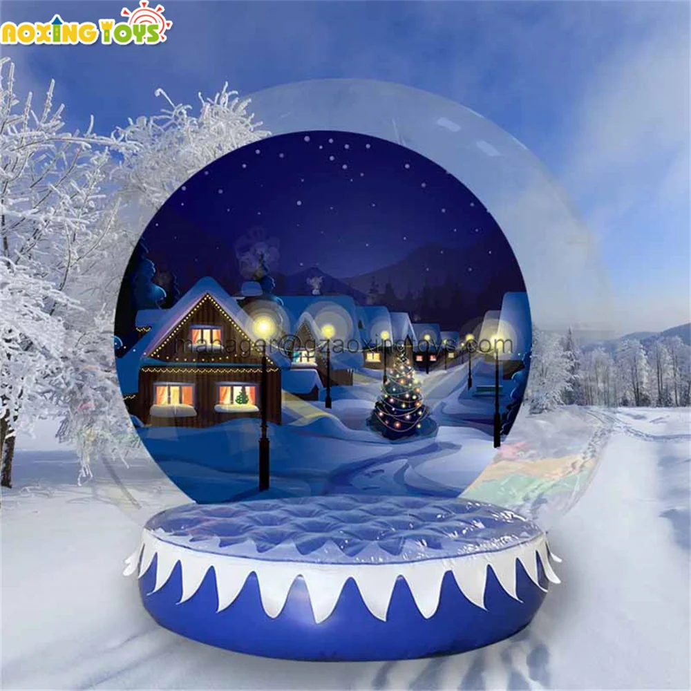 2/3/4M Outdoor Giant Christmas Decorations Inflatable Snow Globe Bounce House Photo Booth For Festival Party Events