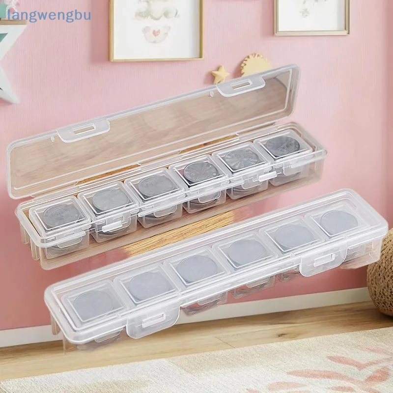 

Safe Storage Bin For Coins, Clear Rectangular Plastic Container Cases Capsules