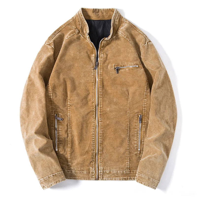 Spring New Arrivals Men Jackets Coats Stand Collar Business Casual Outerwear Trend All-match Denim Jacket Fashion Comfortable