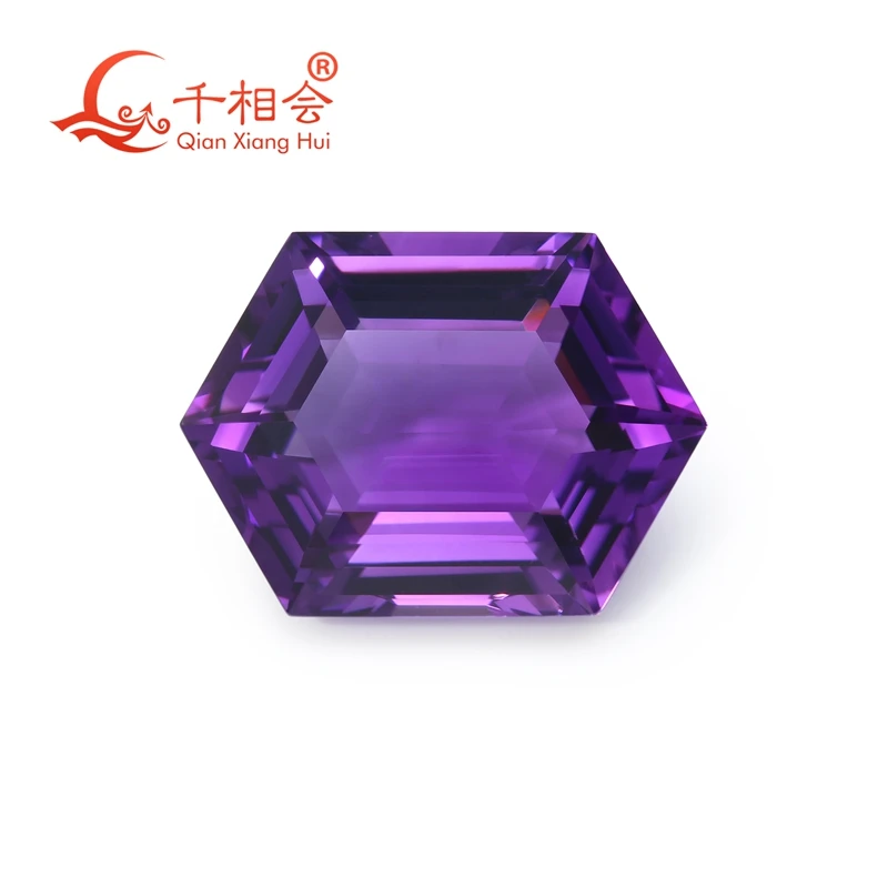 23.04CT to 34.58CT Octagonal  shape Natural Amethyst gemstone loose stone for jewelry making with GRC certificated