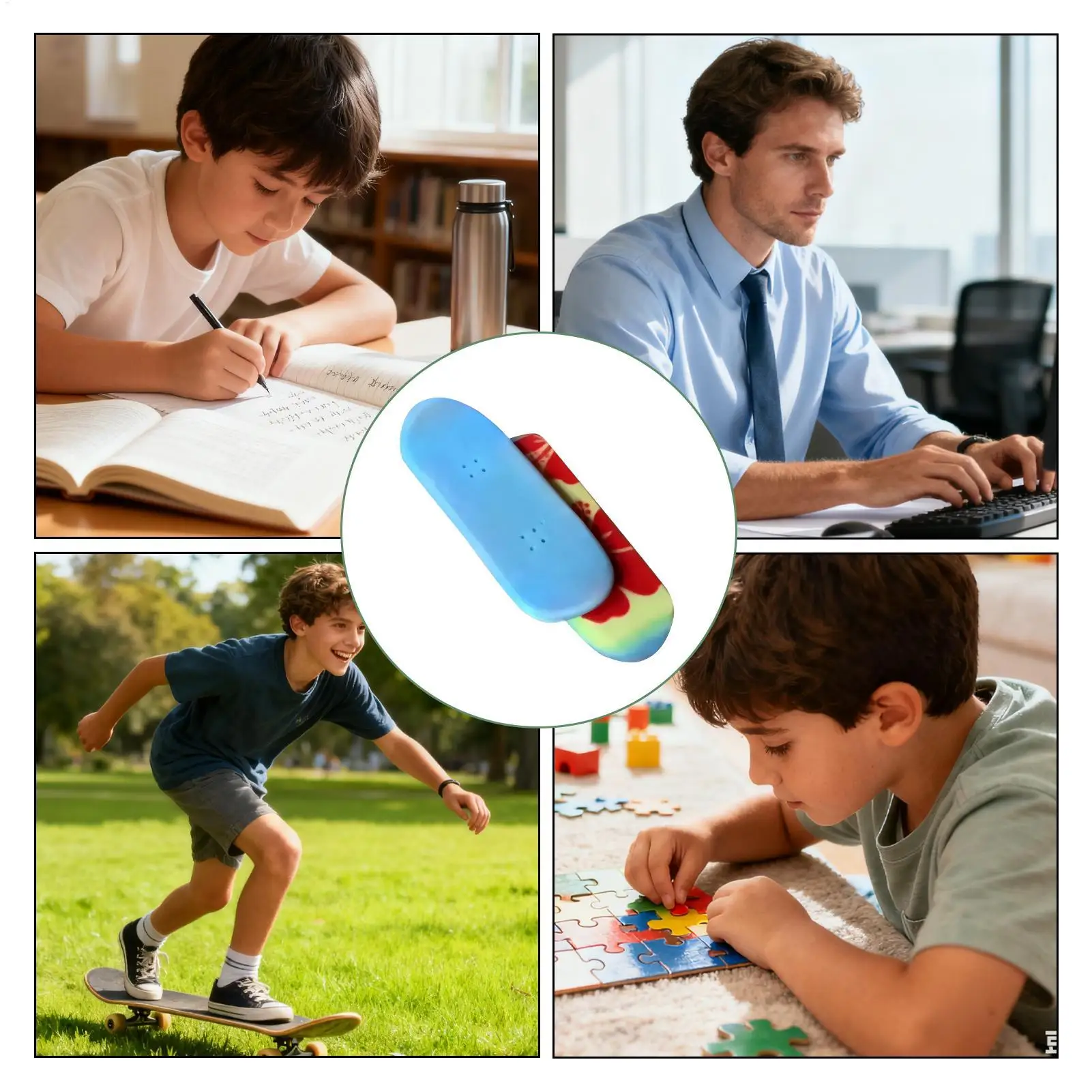 Novelty Finger Skateboards Magnetic Mini Deck Fidget Finger Skate Board for Stress Relief Boy Girl Party Classroom Birthday Gift