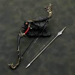 18cm Wo Long Fallen Dynasty Game Figure Lu Bu Weapon Bow of Flying Generals Peripheral Metal Ornament Model Crafts Gifts Toy