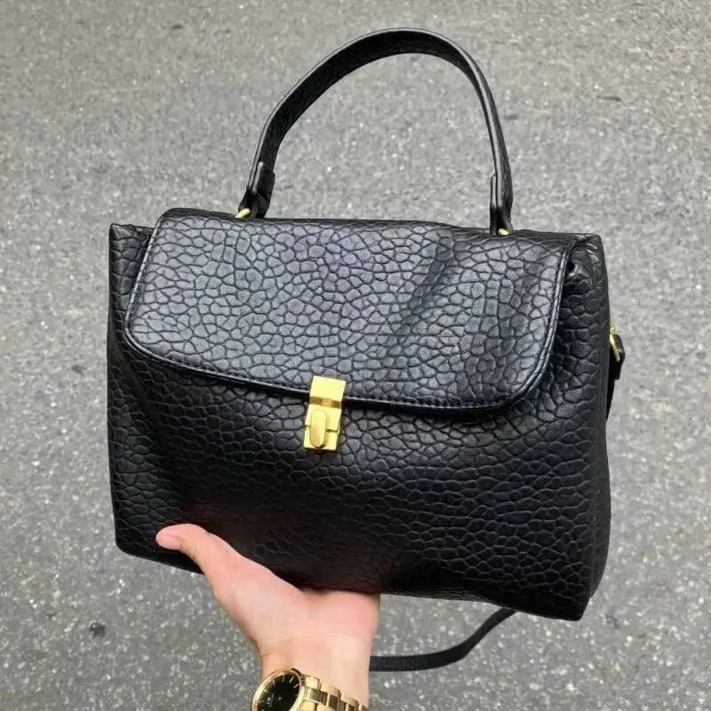 Fashion Personality Solid Top-Handle Bag 2025 All Match Office Lady Women's Handbags Y2k Trendy Japanese Shoulder Crossbody Bags