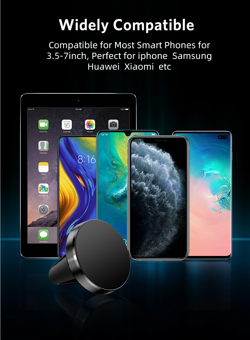 Auto Magnetische Halter Universal Air Vent Halterung Ständer Zubehör Für iPhone Samsung Xiaomi Magnet Halter Stehen im Auto Handy – Detail 13