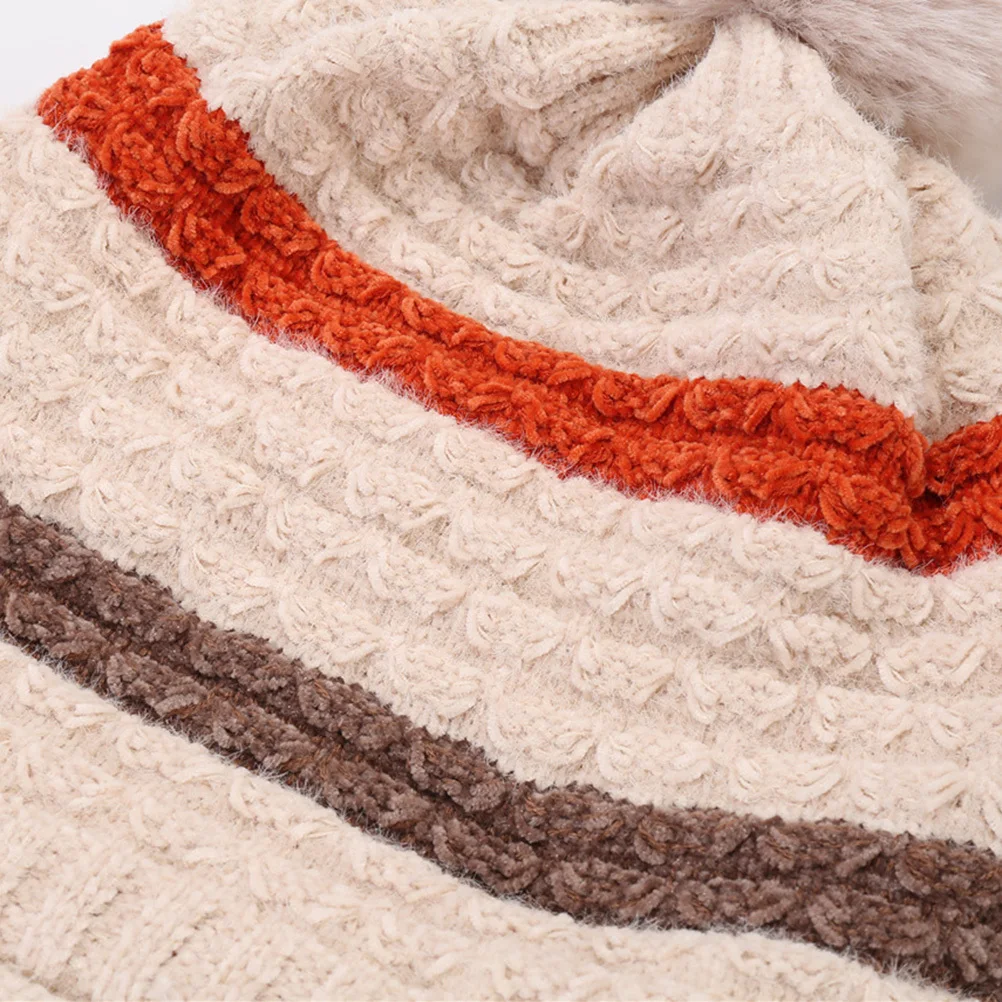 قبعة صوف دافئة محبوكة للنساء والفتيات قبعة شتوية بيج خفيفة الوزن وناعمة ومرنة للتزلج على الجليد والتزلج على البارد