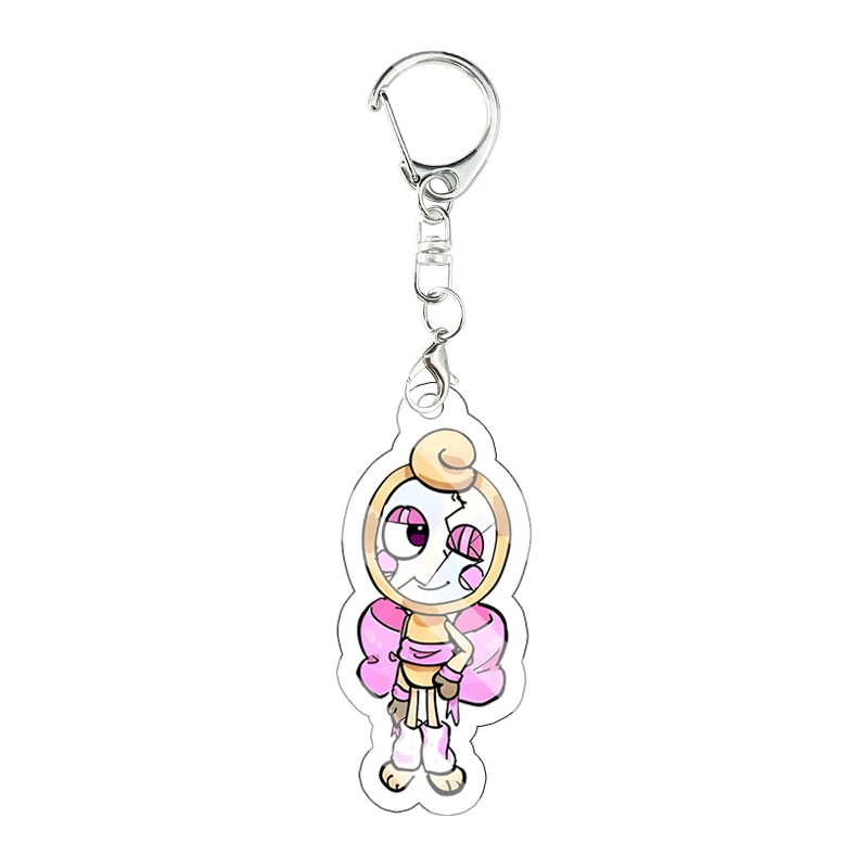 Dandy World Game Acryl-Schlüsselanhänger Shrimpo Vee Pebble Anime Rucksack-Anhänger Doppelseitige Charaktere Kawaii Schlüsselring Geburtstagsgeschenk – Detail 13