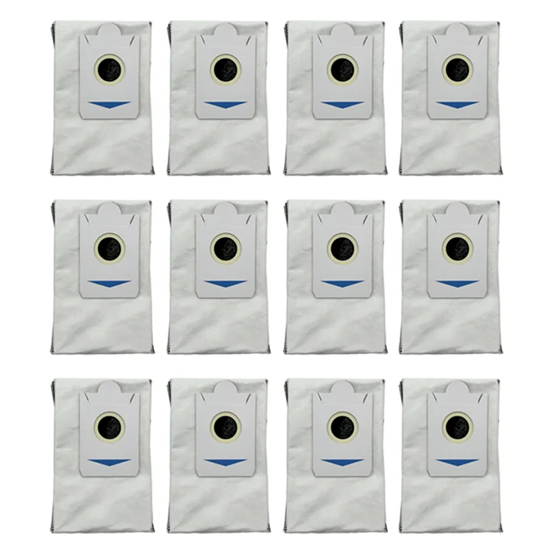 12PCS Dust Bags for Ecovacs Deebot X2 / X2 Pro Robot Vacuum Cleaner Parts Activated Carbon Sterilization Garbage Bag