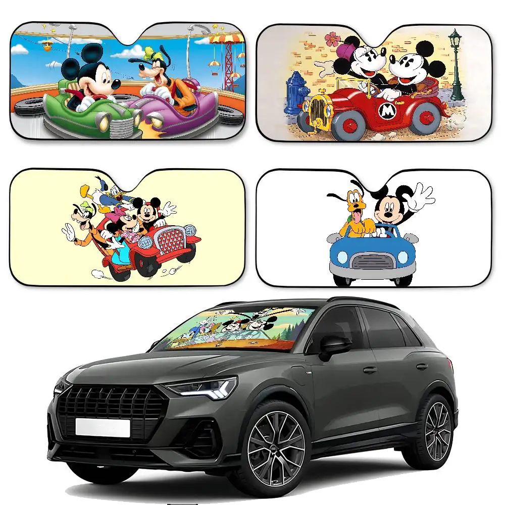 

C-Mickey Mouse-eS Cute Car Sunshade Curtains Sun Shade Sunshade Seat Cover Off-Road Truck Set Retro Steering Car Van SUV Gifts