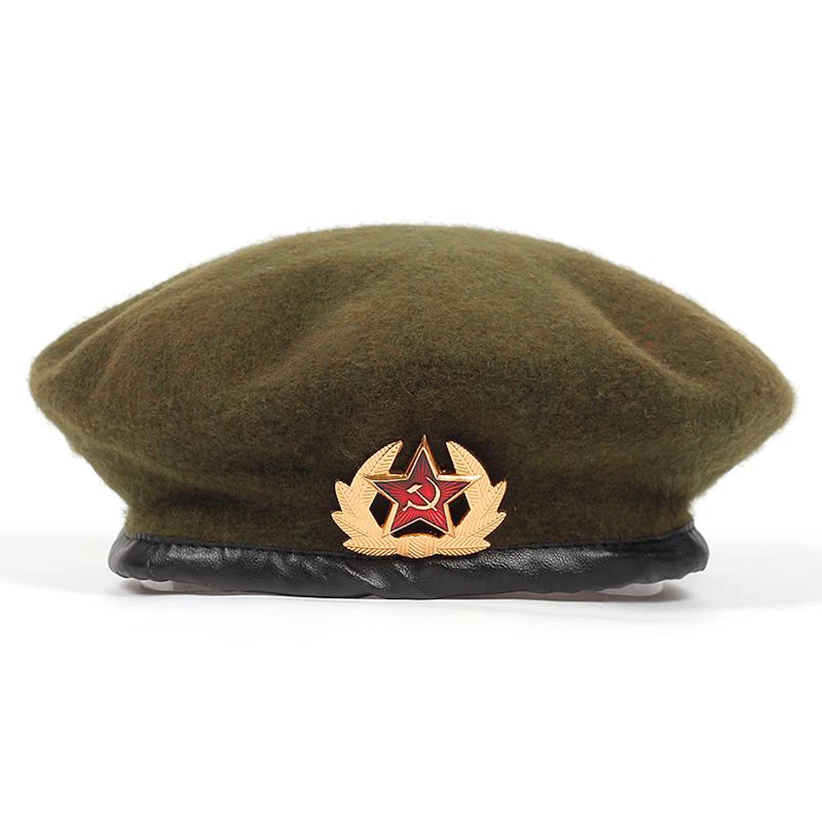 Unisex Fünfzackiger Stern Brosche Persönlichkeits-Baskenmütze Herren Damen Malermützen Herbst Winter Warme Baskenmützen Flache Kappen – Detail 4