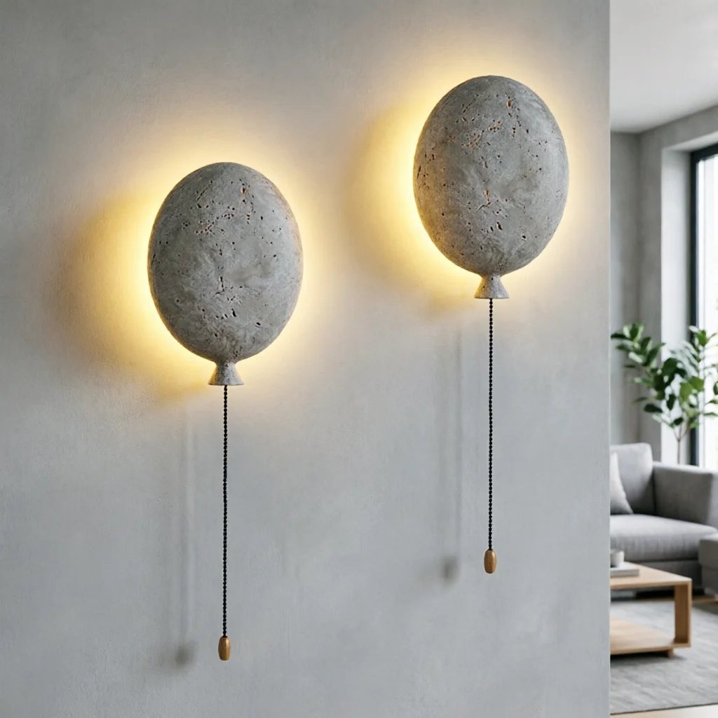 Modern Creative Children's Bedroom Balloon LED Wall Lamp Cream Style Simple Home Living Room Decor Wabi Sabi Homestay Light