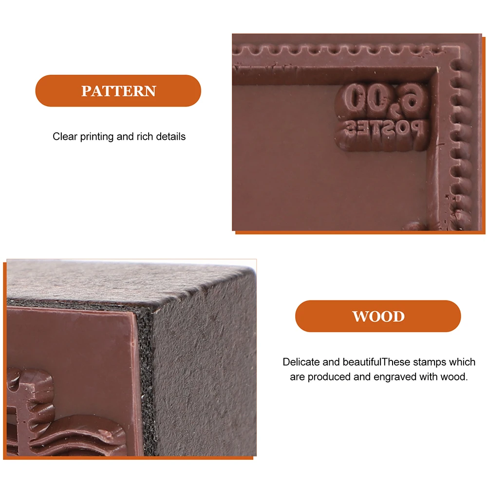 

2 Pcs Lotus Wood Seal Stamps for Scrapbook Journaling Craft Card Making Wooden DIY Decoration