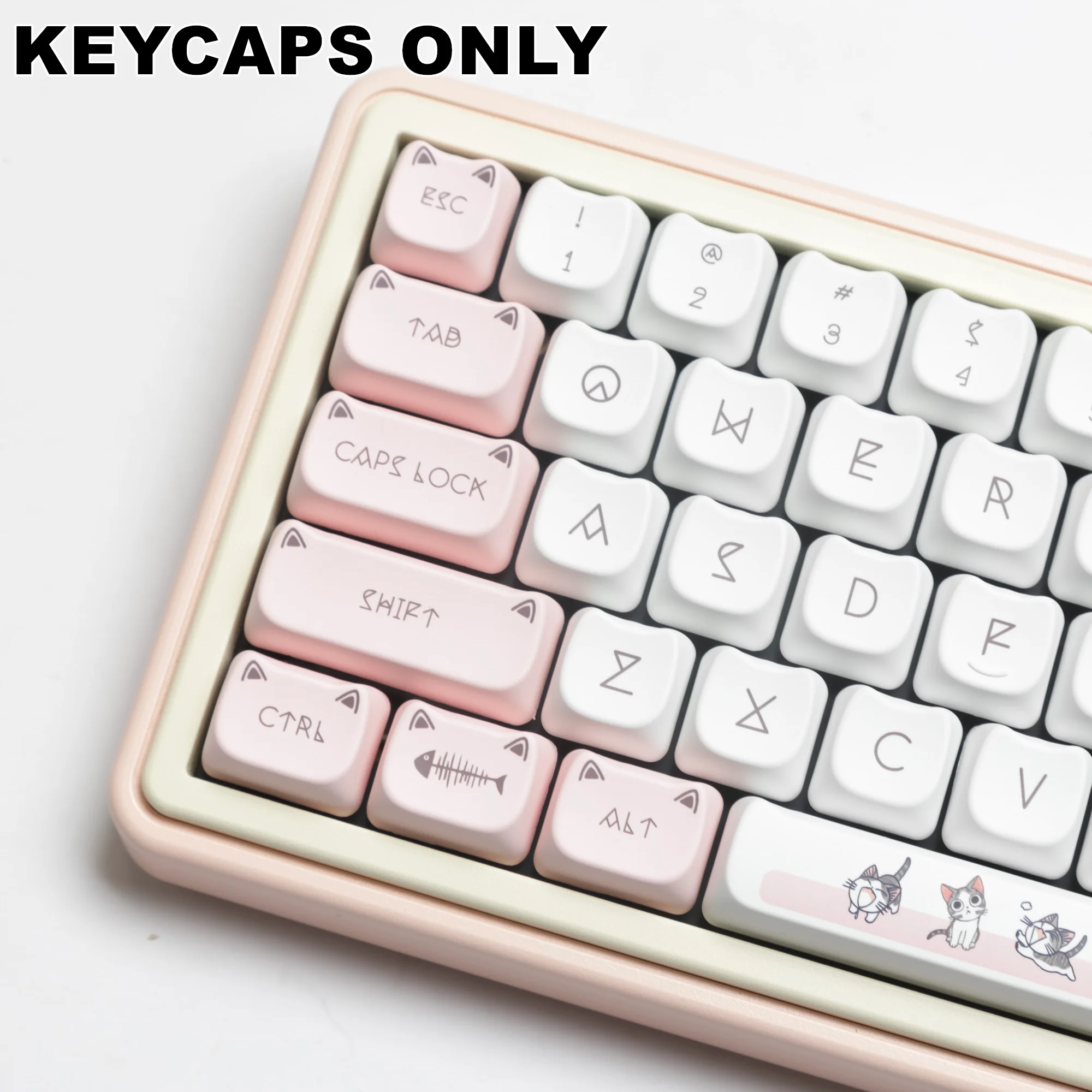 ชุดคีย์บอร์ด140ปุ่มสำหรับ MX Cherry Gateron, ชุดคีย์การ์ด PBT ย้อมสีโปรไฟล์ MAO