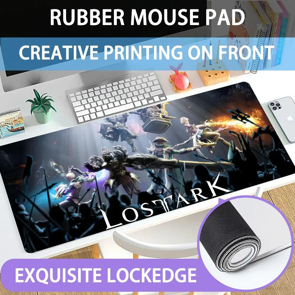 

Mouse Pad Large rubber mouse pad with lock edge computer gamer HD Lost Ark printing desk pad keyboard pad