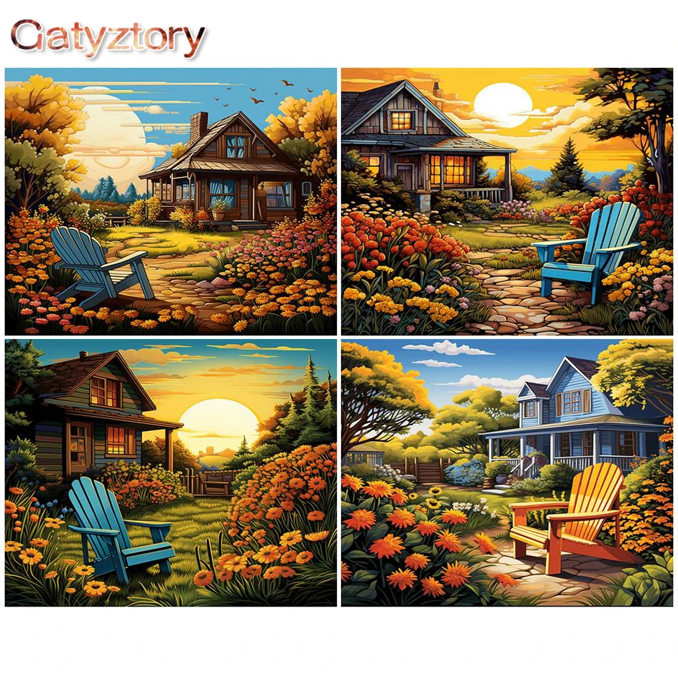 

GATYZTORY 40x50 Diy Painting By Number Scenery Drawing On Canvas Pictures By Number Kit HandPaint Acrylic Paint Art Home Decor G