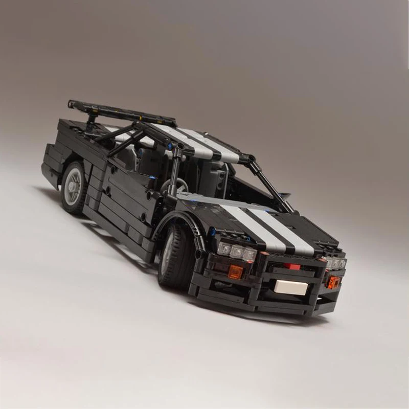 NEW Technical Nissan Skyline R34 Black Devil Pull Back Sports Car Model Building Blocks City Enlighten Bricks DIY Toys For Boys