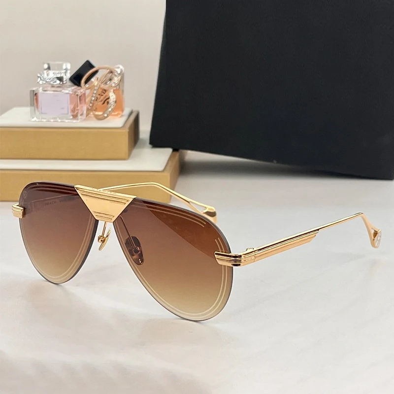 

2023 New Arrive Cool Gold Sunglasses for Men Classic Double Bridge Pilot Sun Glasses High Quality Alloy Solar Glasses for Male