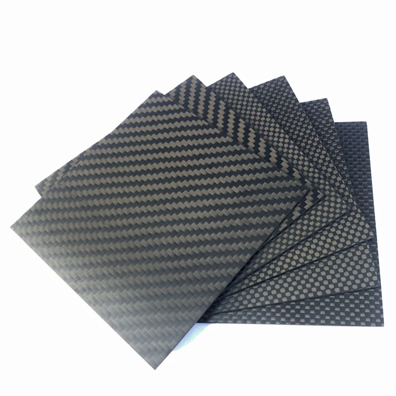 3pcs/lot 50mm X 50 mm3K Matt Surface Carbon Plate Panel Sheets High Composite Hardness Material Carbon Fiber Board 0.5-5MM