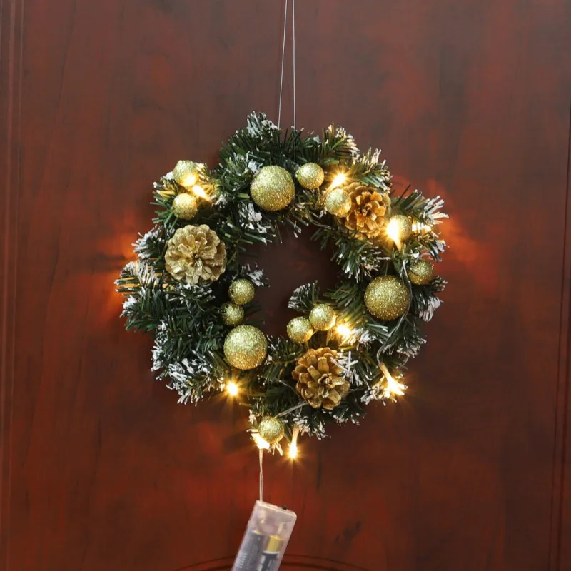 Christmas Led Lighting Wreath Halloween Festival Door Electric Decoration Holiday Home Decoration Thanksgiving Gifts For Friend