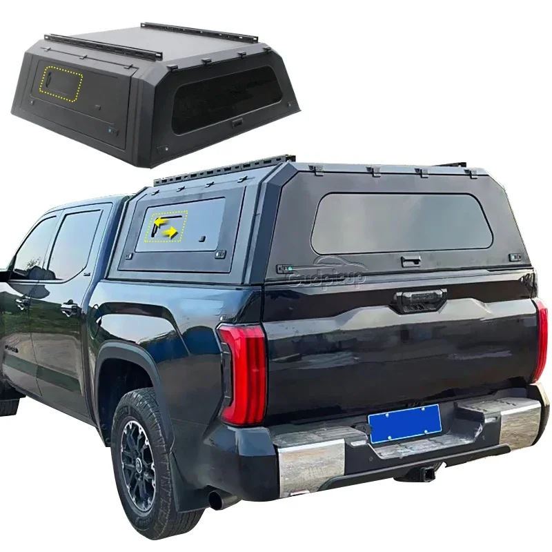 Steel Hardtop Sliding Windows Pickup Truck Canopy For Ford Ranger Tundra Dodge Ram Great Wall Poer