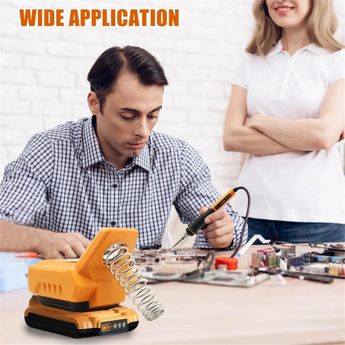 Cordless Soldering Station for 20V Max Battery - Electric Digital LCD Display Soldering Iron Station