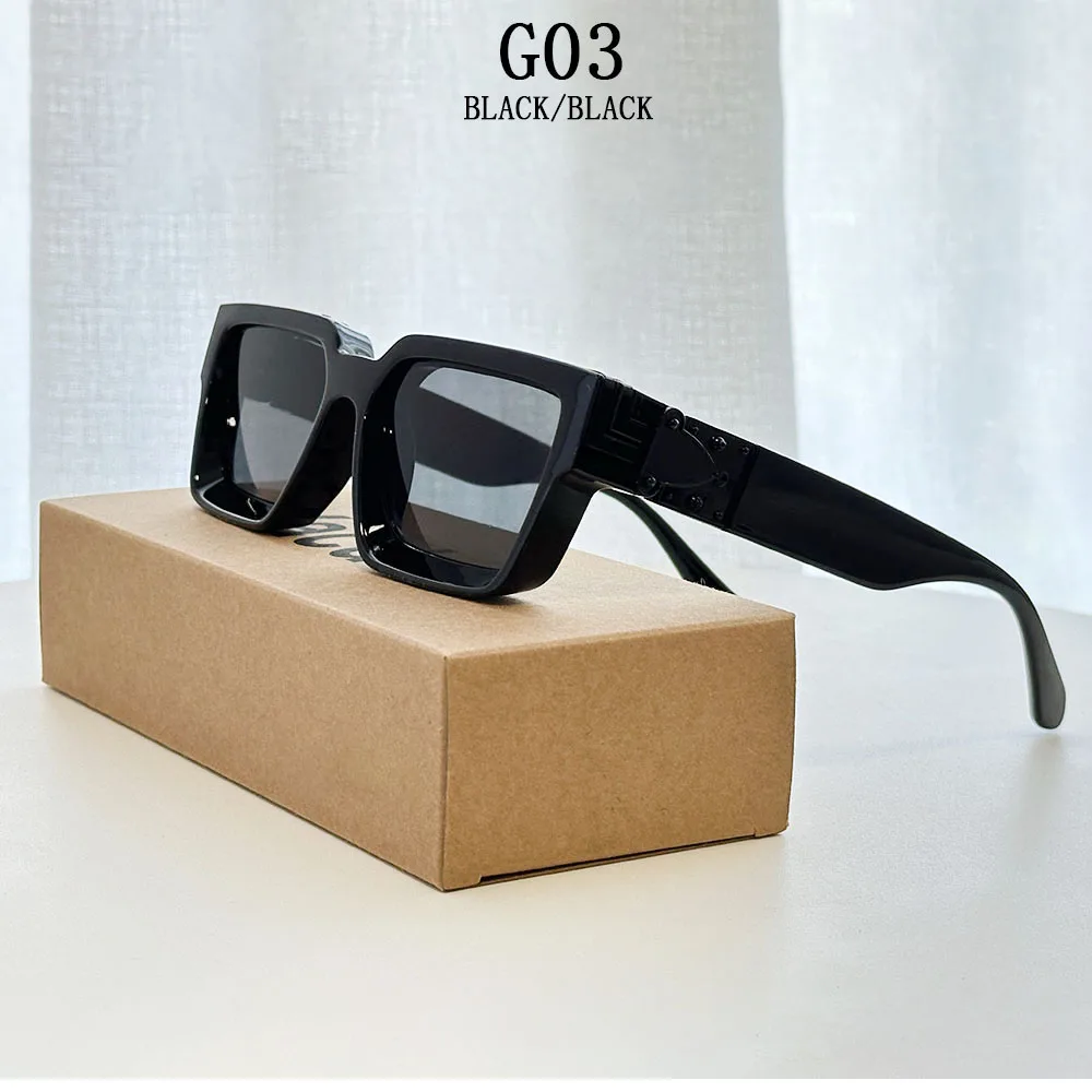 2026 Retro Quadrat Sonnenbrille Männer Vintage Millionär Sonnenbrille Frauen Trendy Urlaub Luxus Mode Gläser Gafas De Sol Hombre – Detail 3