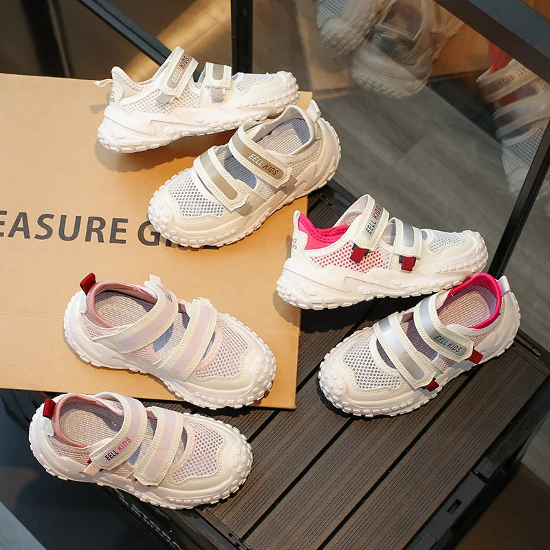 

Новинка лета 202, спортивные сандалии Baotou для девочек, нескользящая легкая дышащая пляжная обувь