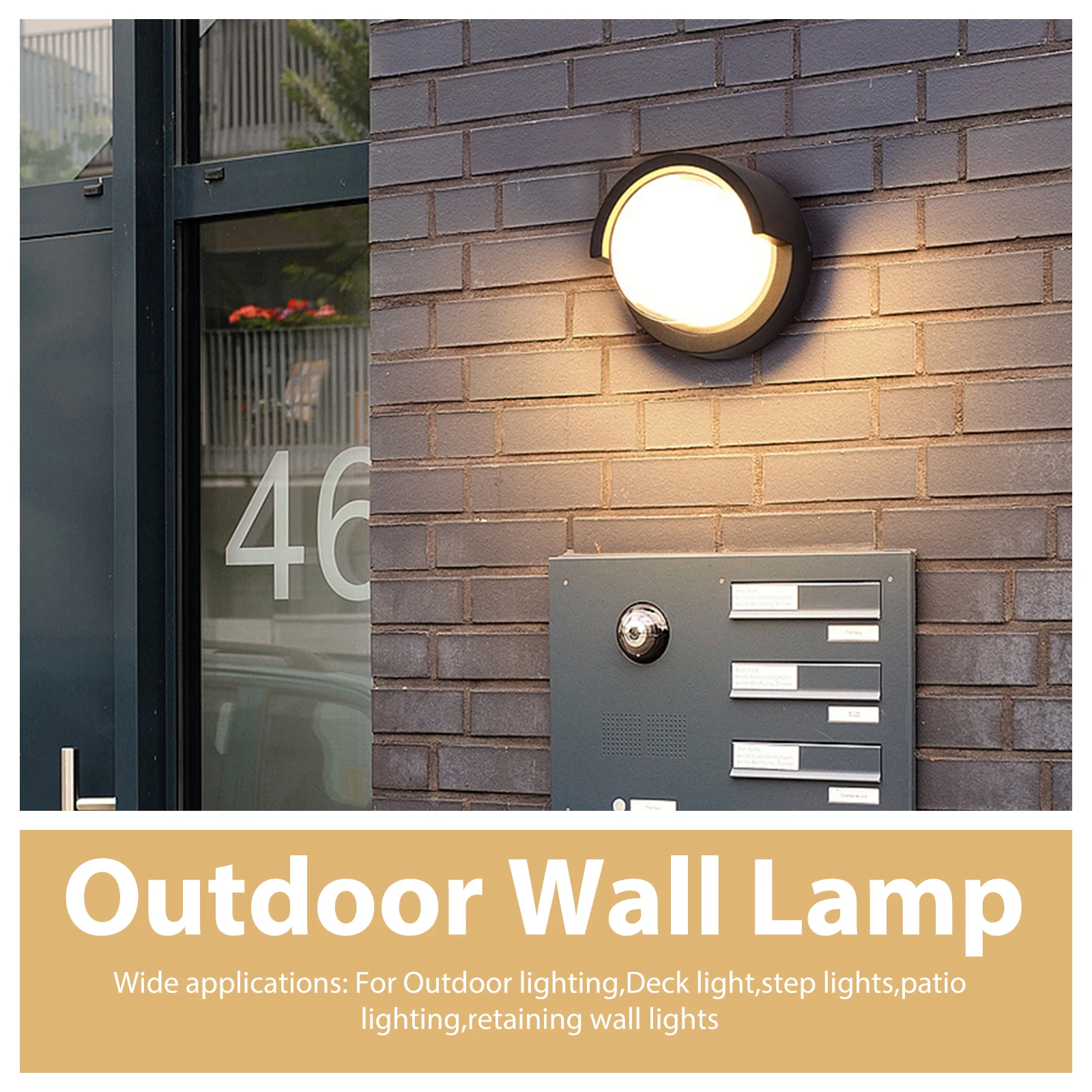 

6 W Waterproof LED Wall Light Outdoor Lights Fixture Exterior Lamp Lighting Solar Aluminum Decoration