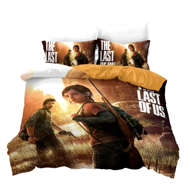 Hot Game The Last of Us Pattern 3d Printed Bedding Set Duvet Cover Set Pillowcase Bed Linen Bedclothes Twin Full Queen King Size