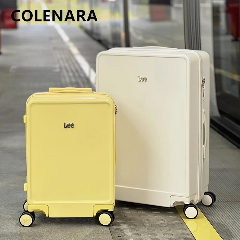 

COLENARA Multifunctional Luggage USB Charging Boarding Box 20"22" Trolley Case Universal Wheel 24"26 Inch Rolling Suitcase