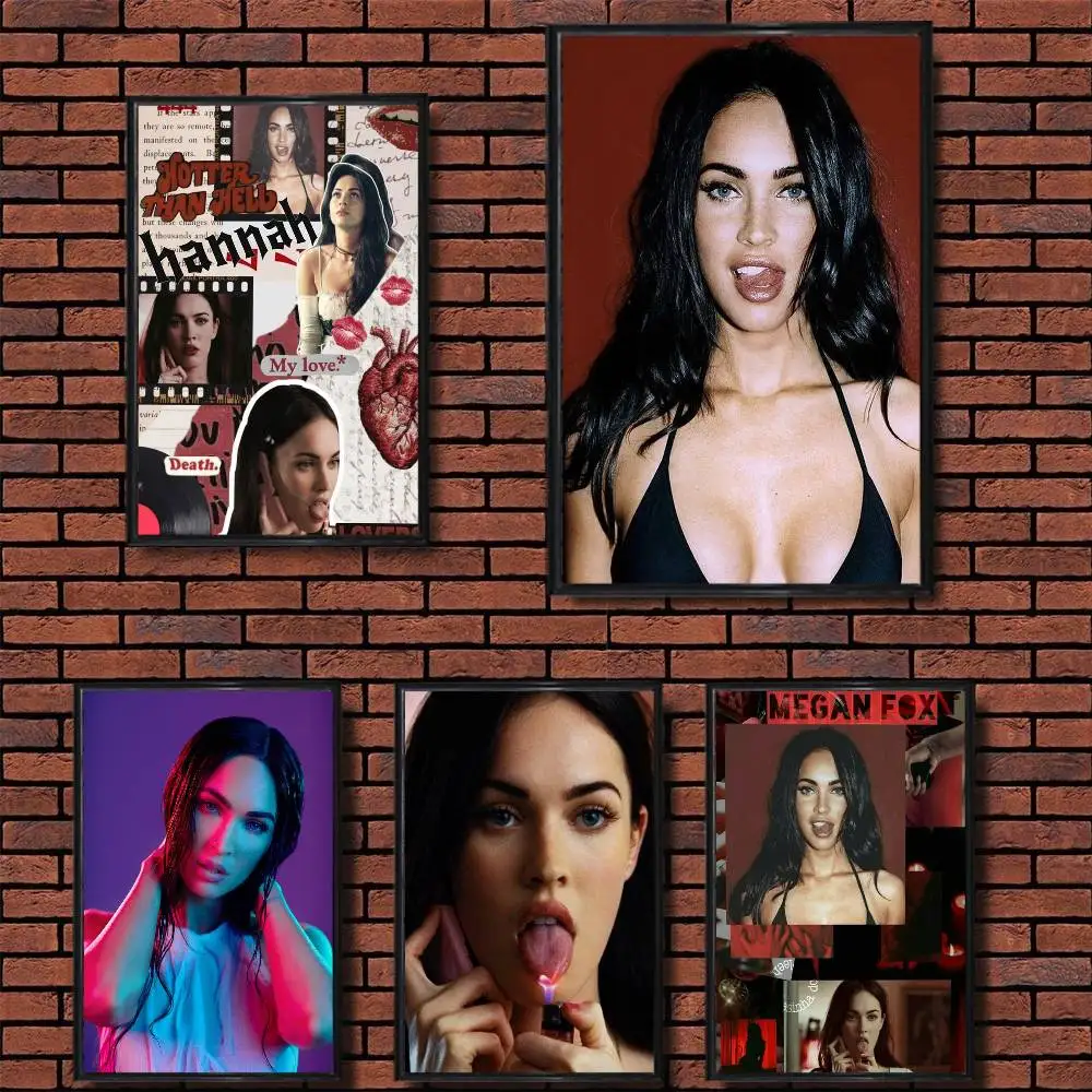 

Idol Megan Fox 2000s Wall Art Anime Canvas Painting Poster For Living Room Decoration Picture Home Decor