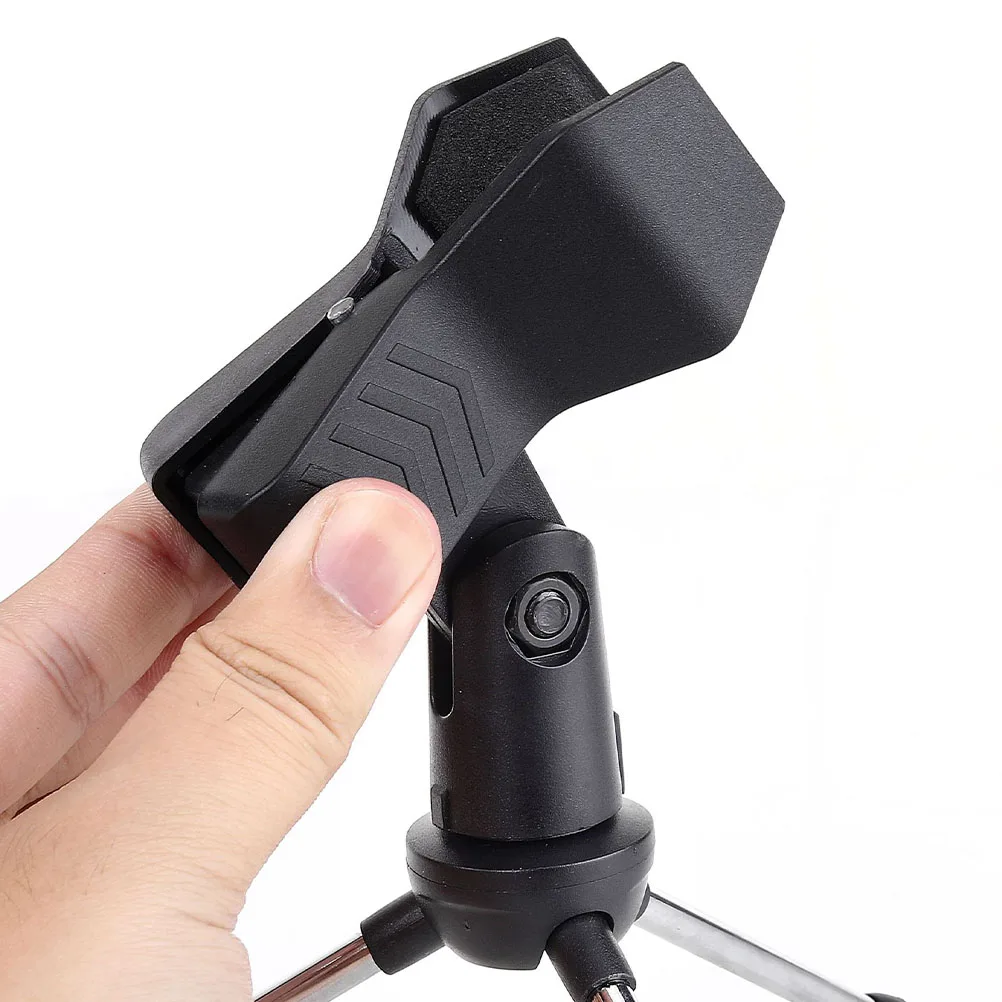 

2 Pcs Boom Mic Microphone Stand Holders Small for Tripod Desk Black Arm Adjustable