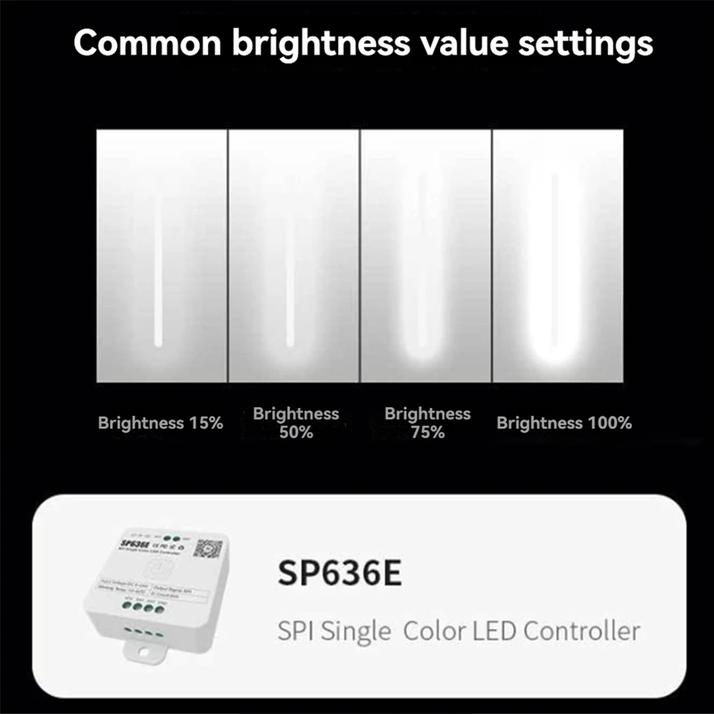 ABNO-And-SP636E Controller monocromatico SPI DC5-24V con supporto per telecomando Telecomando touch 2.4G