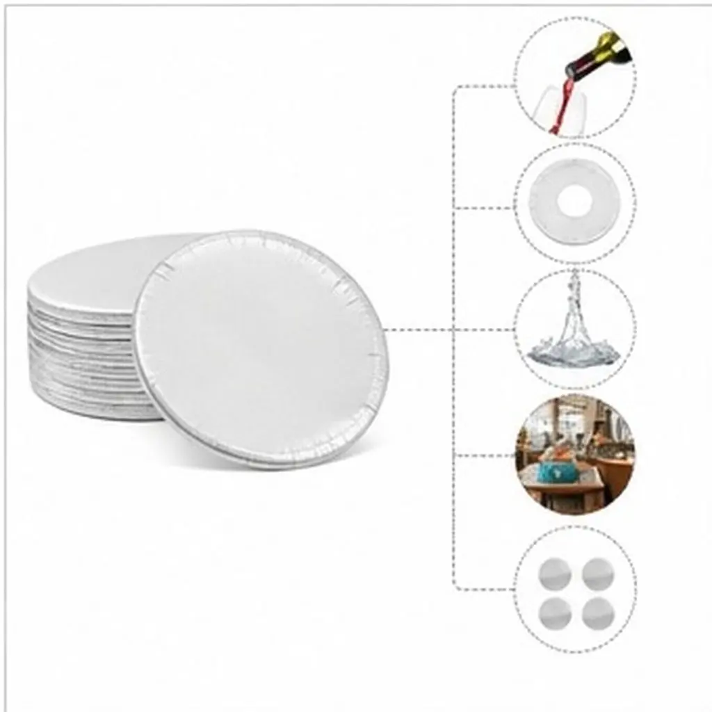 6Pcs Wine Pouring Discs Easy Roll Insert Pour Design Reusable Flat Spring Back Pourer for Cafes Hotels Ktv Wine Lovers Gift Idea