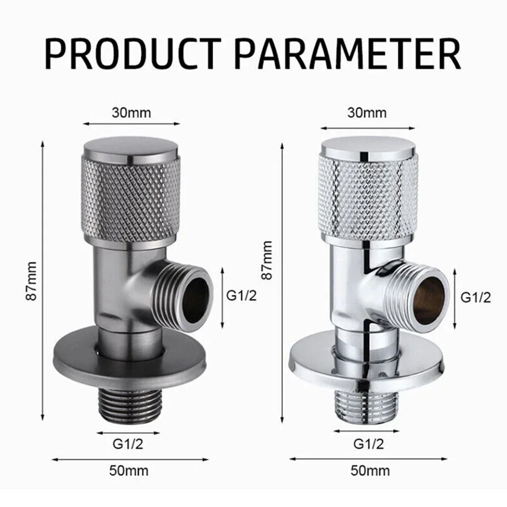 

1 шт. латунный угловой клапан серый впускной клапан выпускной клапан для ванной комнаты G1/2, переключатель для раковины, кухонная раковина, стопорные краны для воды