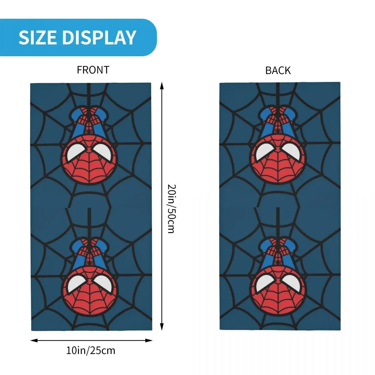 Custom Kawaii Spider Man Hanging Upside Down Bandana Neck Warmer Men Women Winter Ski Hiking Scarf Gaiter Spiderman Face Cover