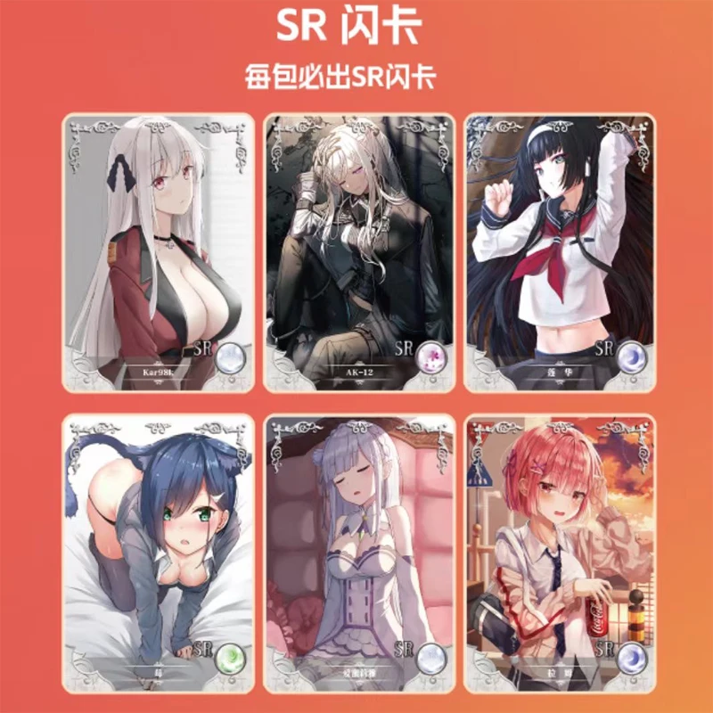 Goddess Story Collection Cards New 1m01 2m02 Girls Sexy Box PR Swimsuit  Booster Anime Playing Game Cards