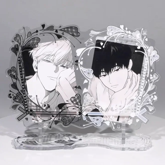 Good Valley House Lovely Double Card Frame Gu Mei Acrylic 3.5 Inch Card Brick Gu Mei Acrylic Decorative Storage Ornament